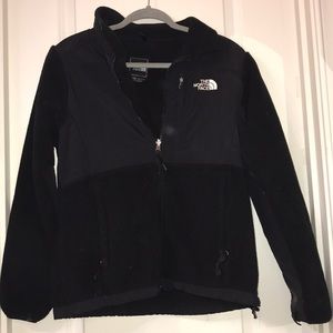 Black fleece north face jacket